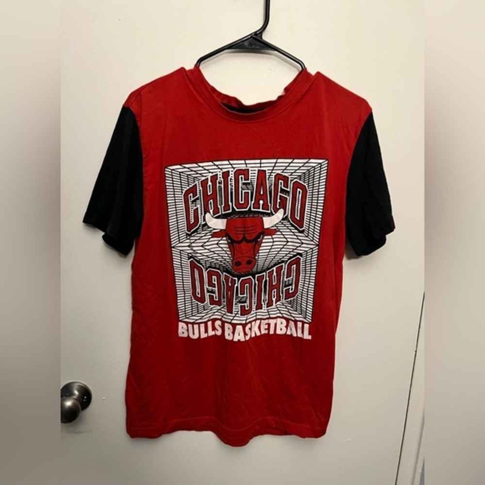 Rare Vtg NBA 90s Chicago Bulls Red/ Black Shirt ‎ SZ L